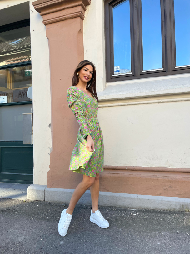 Sangsvane Dress - Green Flower  - Image 9