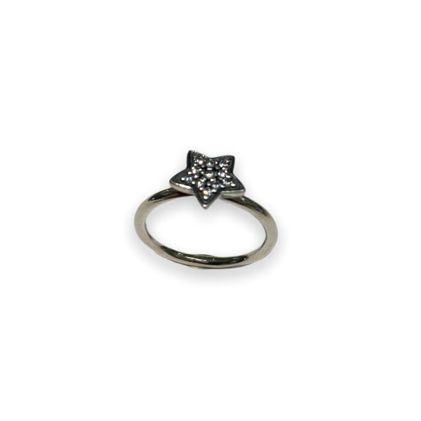 Sølv ring cubic zirkonia stjerne