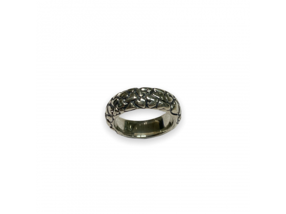 Sølv small kraftig ring 