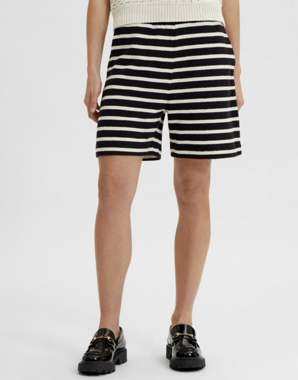 Talia Shorts - Black Stripes/Snow White  - Image 2