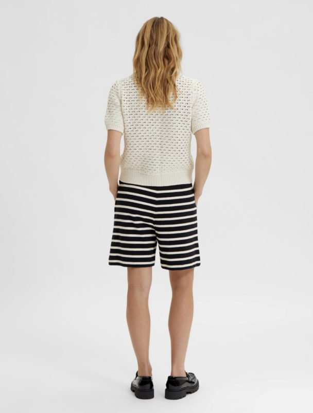 Talia Shorts - Black Stripes/Snow White  - Image 4