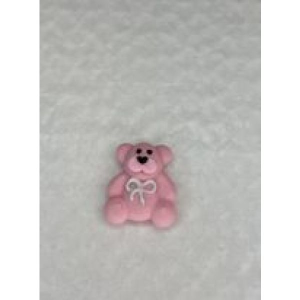 Sukkerpynt baby teddy rosa