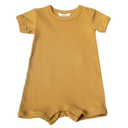 JOHA - SUMMER ROMPER RIB MUSTARD