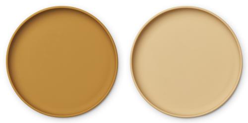 Liewood | Brandon Plate 2-pk - Golden Caramel/Safari Mix