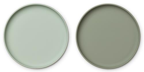 Liewood | Brandon Plate 2-pk - Dusty Mint/Faune Green Mix