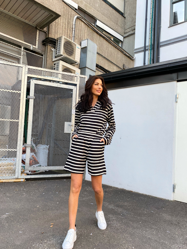 Talia Shorts - Black Stripes/Snow White  - Image 7