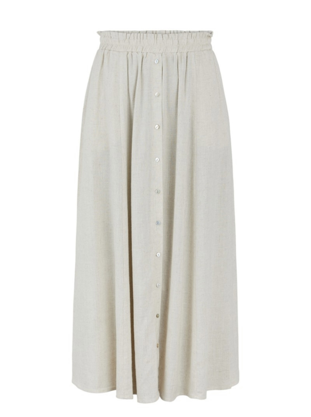 Flaxa Midi Skirt - Beige  - Image 2