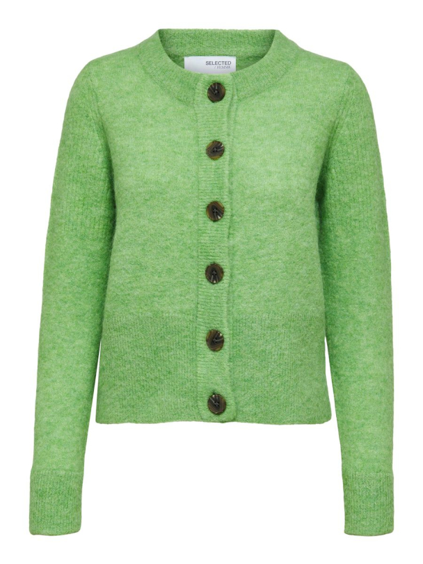 Sia Knit Cardigan - Greenery/Melange  - Image 1
