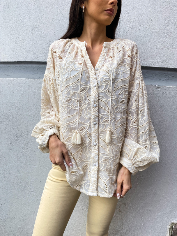 Delphine Blouse Creme - Image 1