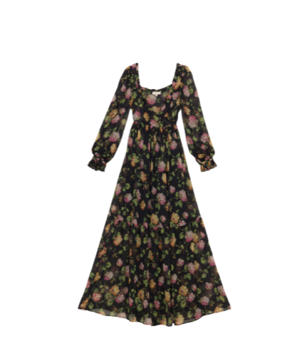 Chiffon Wrap Dress Dark - Hortensia - Image 2