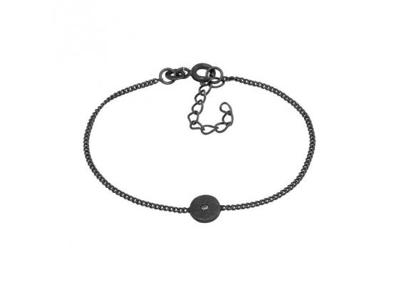 Ox. silver bracelet cubic zirkonia