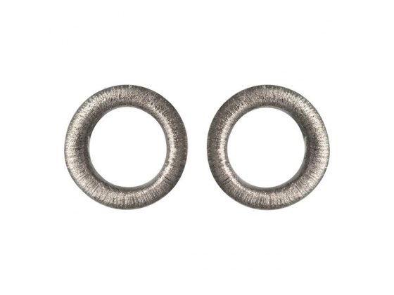 Ox. silver earrings circle
