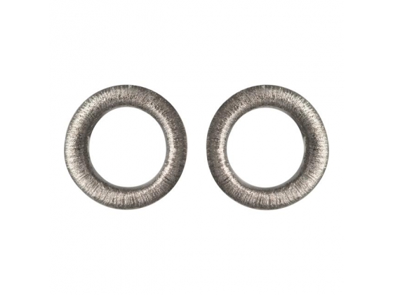 Ox. silver earrings circle