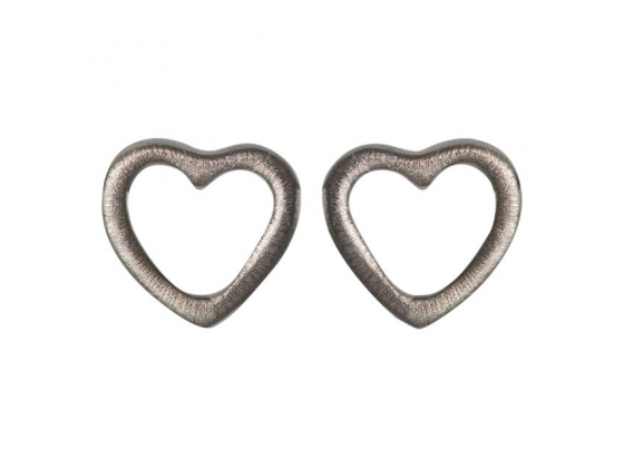 Ox. silver earrings heart
