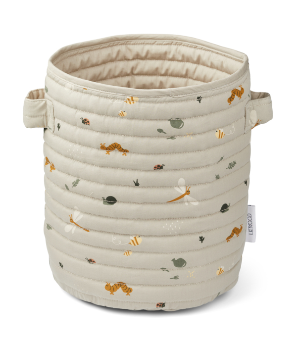 Ally Quilted Basket - Nature/Mist Mix - Image 1