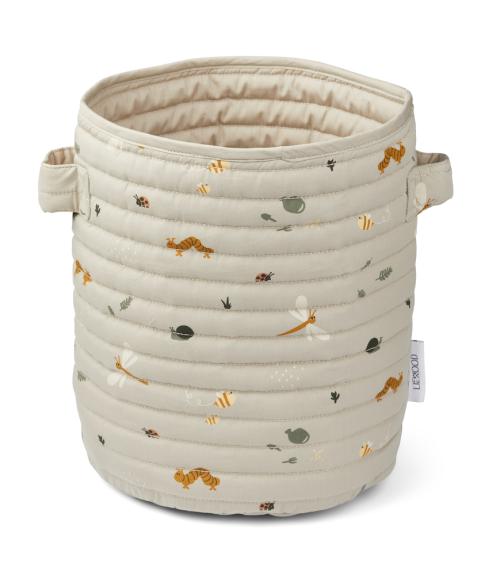 LIEWOOD - ALLY QUILTED BASKET NATURE/MIST MIX