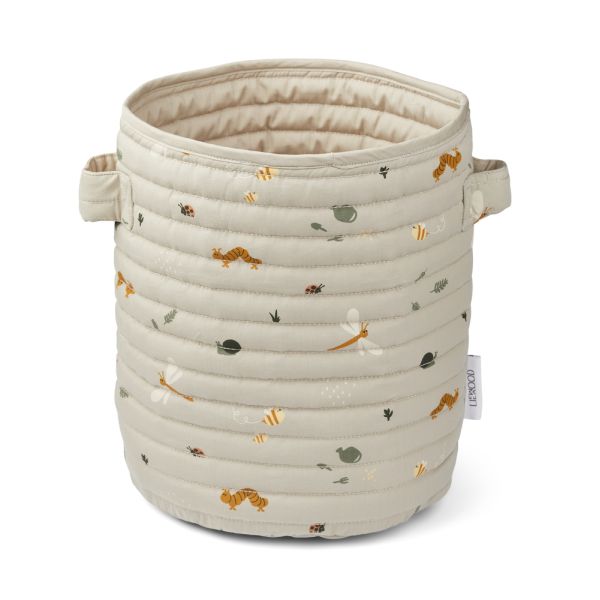 LIEWOOD - ALLY QUILTED BASKET NATURE/MIST MIX
