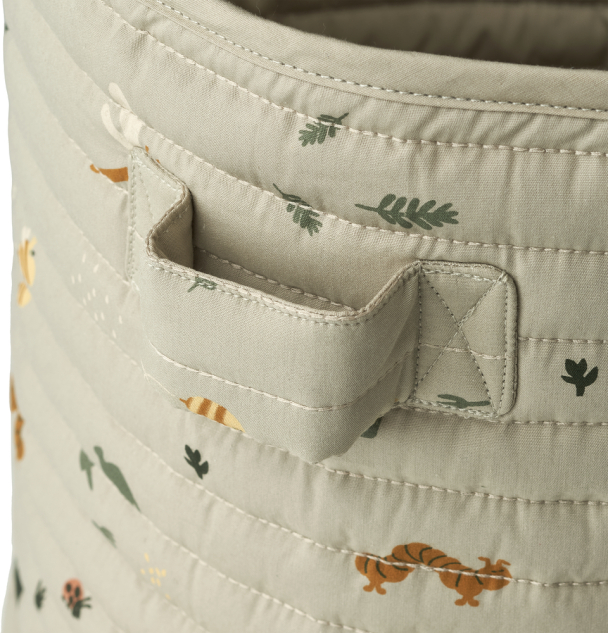 Ally Quilted Basket - Nature/Mist Mix - Image 2