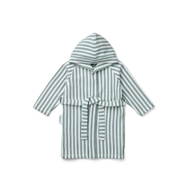 LIEWOOD - GRAY BADEKÅPE Y/D STRIPE PEPPERMINT/WHITE