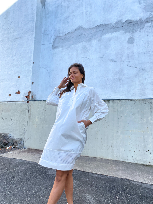Henri New Shirt Dress - White  - Image 3