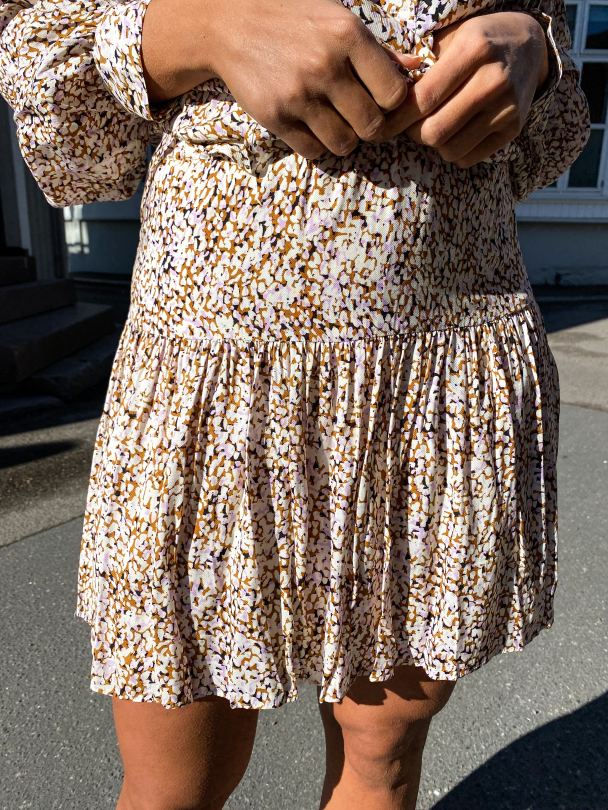 Lotus Mini Skirt - Golden Brown  - Image 1