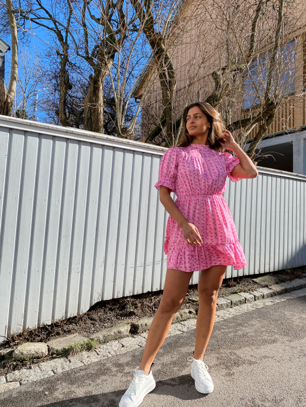 Sophie Mini Dress - Pink Tulip  - Image 9
