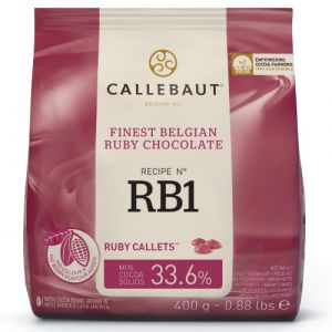 Callebaut, ruby sjokoladepellets, 33,6%, 400g