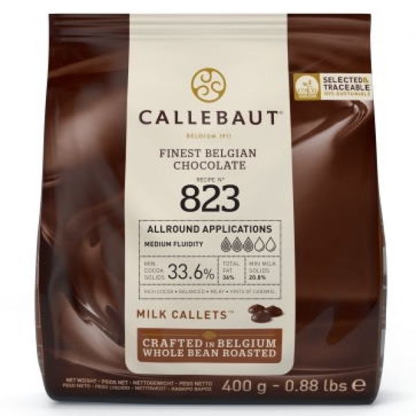 Callebaut, melkesjokolade, pellets, 33,6%, 400g