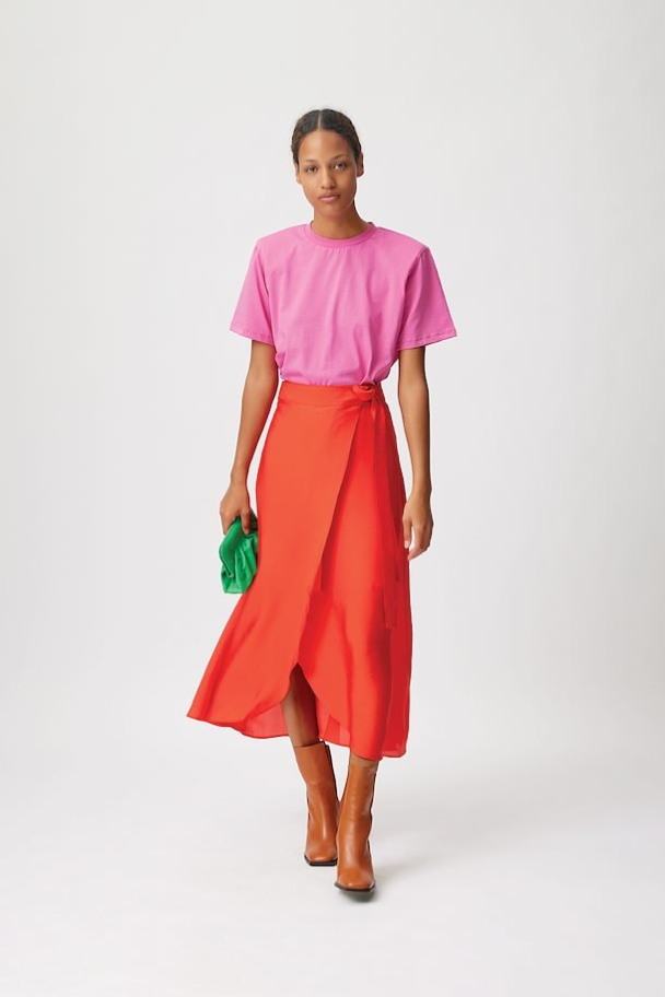Luella Wrap Skirt - Red Alert - Image 4