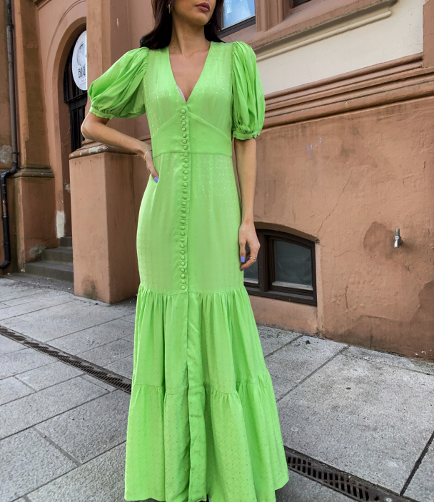 Thora Dress Jade Lime  - Image 1