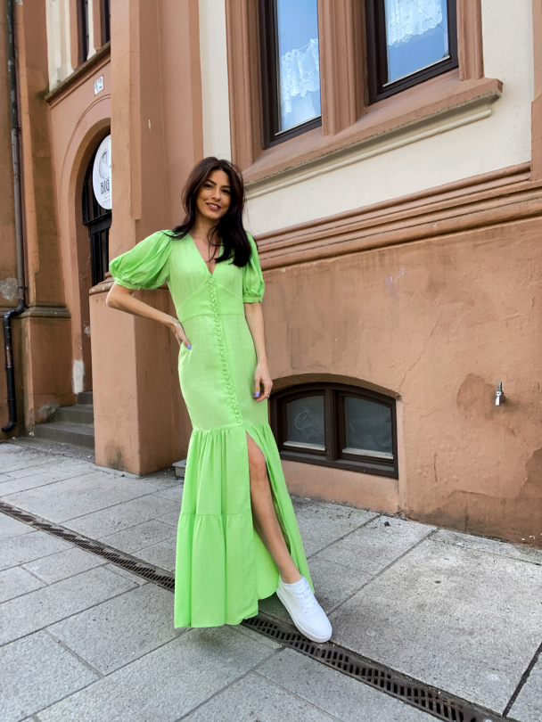 Thora Dress Jade Lime  - Image 8