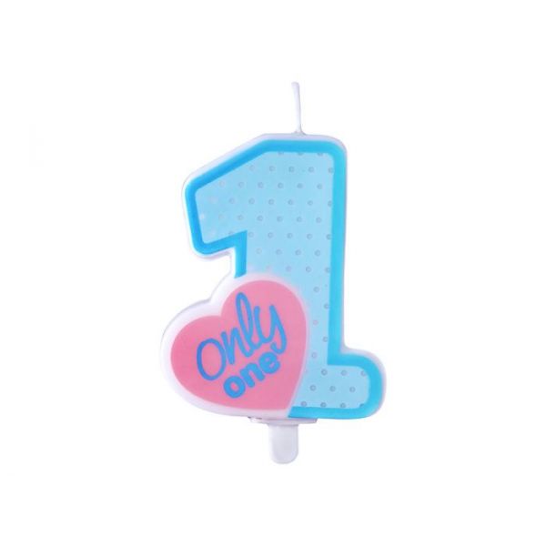 Kakelys, 1 år, lys blå, 8 cm