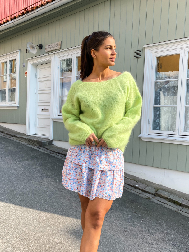Cornelia Mohair Cardigan - Lime  - Image 3