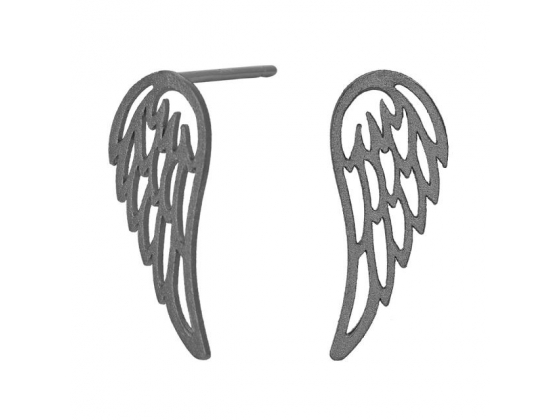 Ox. silver earrings wing