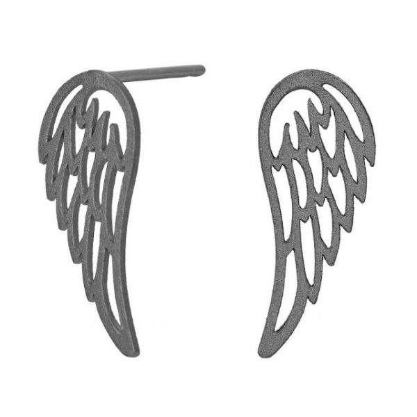 Ox. silver earrings wing