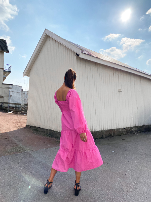 Bernadette Smock Dress - Phlox Pink  - Image 6