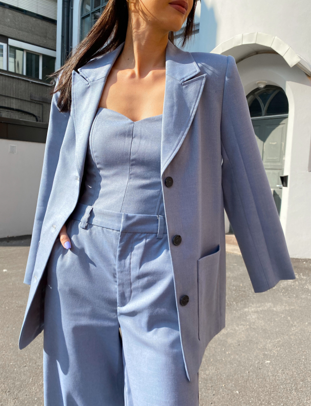 Sundra Blazer - Dusty Blue  - Image 1