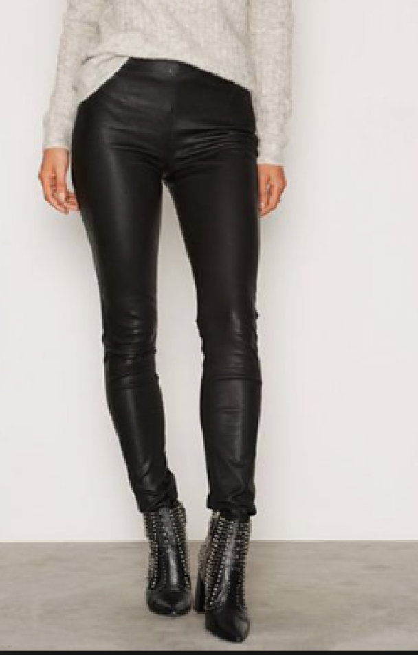 Sylvia Stretch Leather Leggings - Image 2