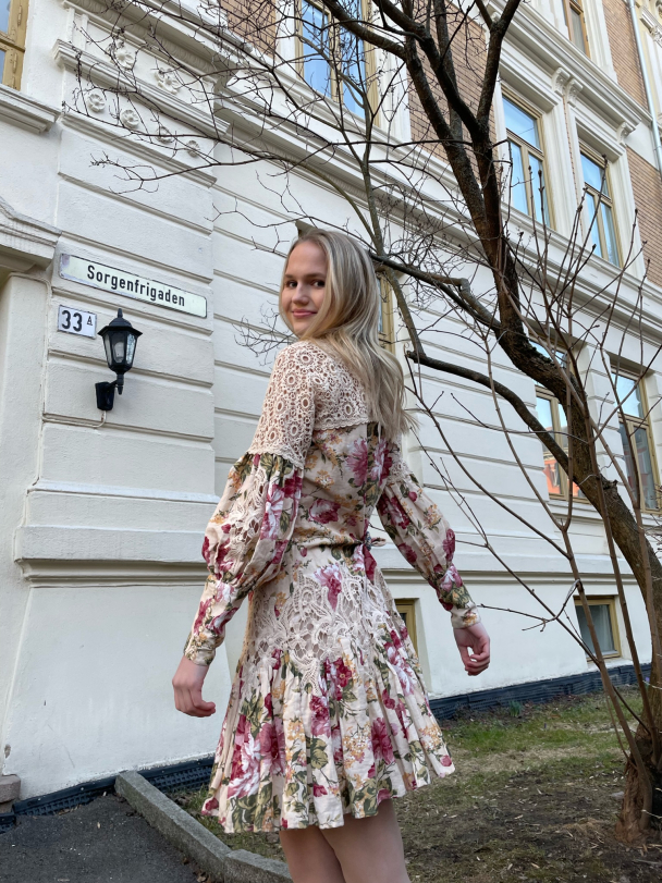Linen Mini Dress - Peony  - Image 6
