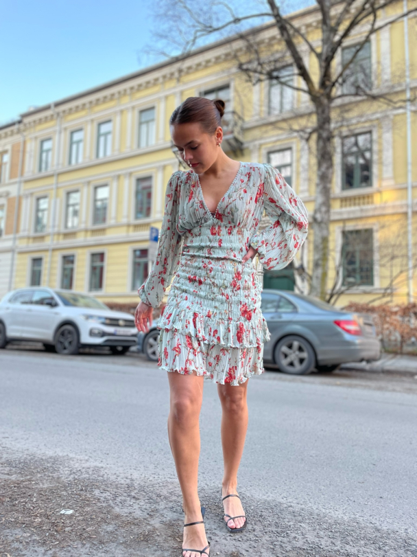 Plisse Smocking Dress - Rose Garden  - Image 6