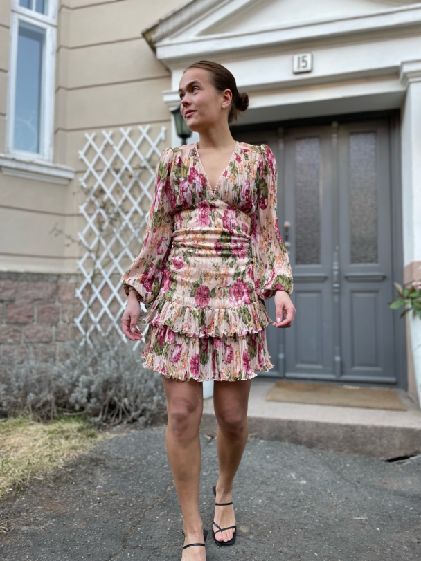 Plisse Smocking Dress - Peony  - Image 2