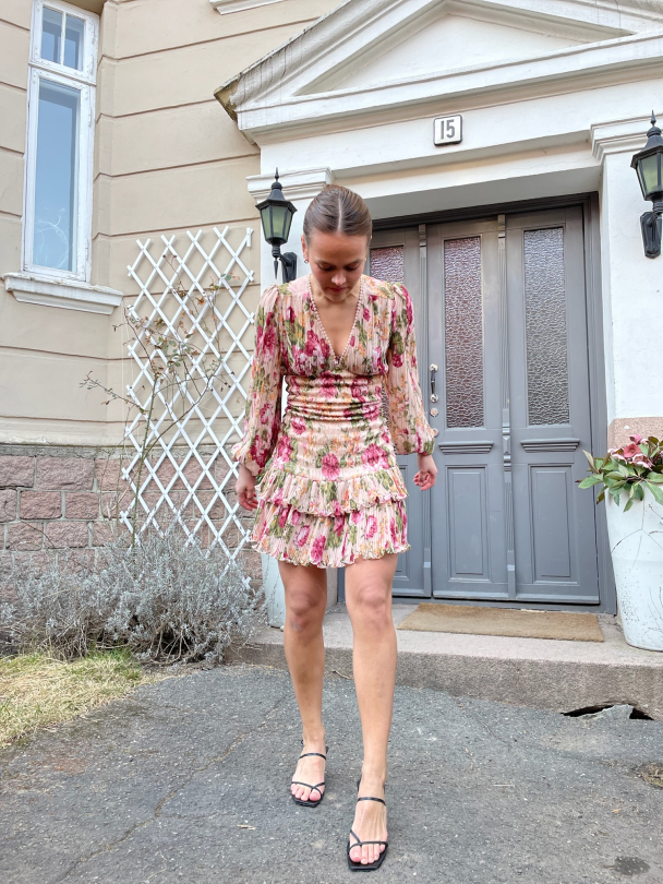 Plisse Smocking Dress - Peony  - Image 6
