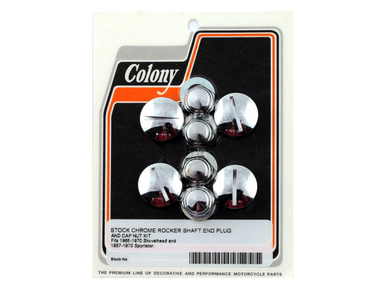  ROCKER SHAFT PLUG & NUT KIT. SLOTTED.