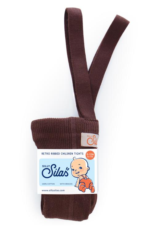 Silly Silas | Tights Footed - Chocolate Brown