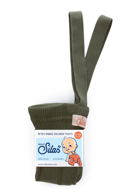 Silly Silas | Tights Footed - Olive