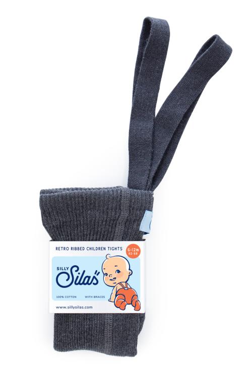 Silly Silas | Tights Footed - Dark Grey Blend