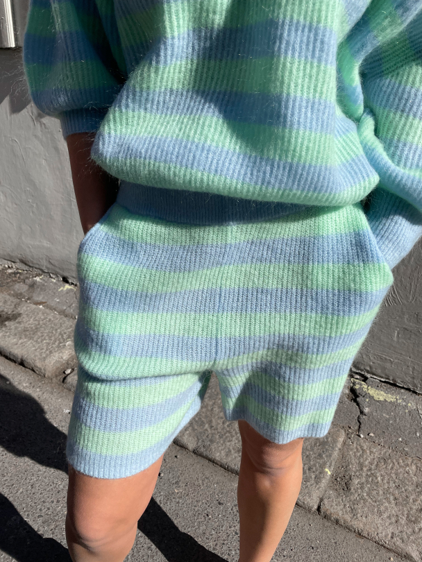 Lomvi Shorts - Aqua Stripes  - Image 1