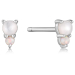 Silver Mother of Pearl and Kyoto Opal Stud Earrings