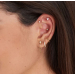 Gold Trio Sparkle Barbell Single Earring