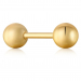 Gold Sphere Barbell Single Earring